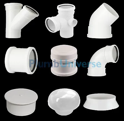£2.49 • Buy White Soil Pipe And Ring Seal Fittings, Elbow, Tee, Branch Pushfit UPVC 110mm