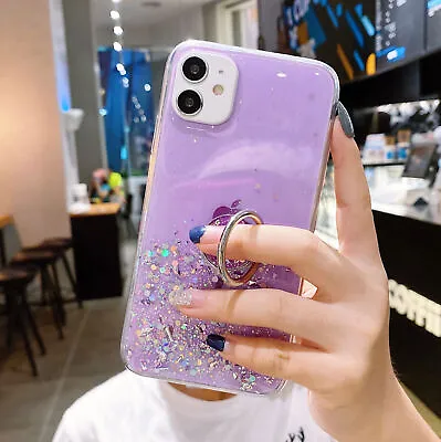 Bling Glitter Ring Stand Cover Case For OPPO A58 A57 A55 A54 A78 Find X3 X5 Lite • $7.63