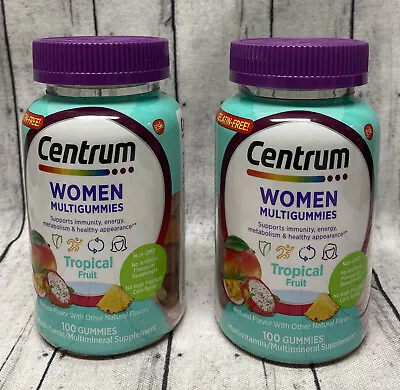 Centrum Women's Multigummies Tropical Fruit 100 Count (2 Pack) Exp 2/2024+ • $17.99