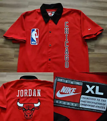 Michael Jordan #23 Chicago Bulls Nike Warm Up Jacket Short Sleeve 1984 Men XL • $299.99