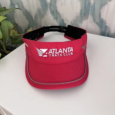 Atlanta Track Club Member Runner Adjustable Hat Cap Visor Red Reflective • $10