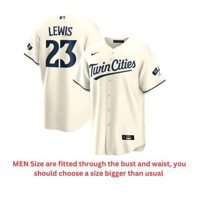 MEN Cream Royce Lewis #23 Minnesota Twins Jersey All Stitched • $43.49