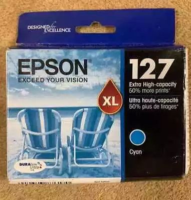 Epson 127 Cyan Ink Cartridge T127220 Extra High Capacity Genuine Original • $15