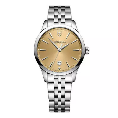 Victorinox Swiss Army Women's Watch Alliance SS Bracelet Champagne Dial 241829 • $107.99