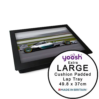 EXTRA LARGE Luxury Framed Laptop Tray Personalised Gift - Mercedes F1 • £28.95