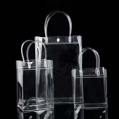 Clear Tote Bags Friendly Purse Shoulder Handbag PVC Transparent Plastic Pouch • $15.95