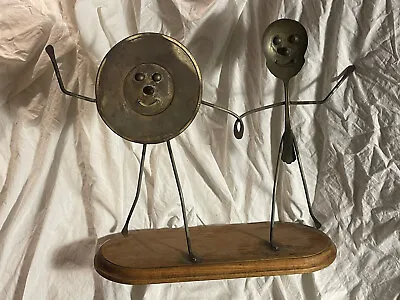 Vintage Original Folk Art Sculpture Dish Ran Away With The Spoon Mother Goose • $179.50