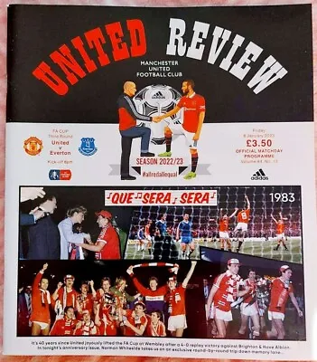 Manchester United V Everton FA Cup Matchday Programme * SALE PRICE £1.50 * • £1.50