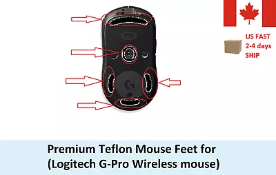 Premium Teflon Mouse Skates Feet For Logitech G-Pro Wireless - Smooth Ship Fast • $7.99