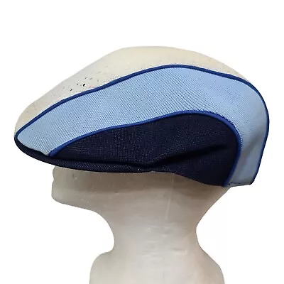 Vintage Kangol Mesh Fushion Cap Newsboy Cabbie White Blue Size Large  • $29.99