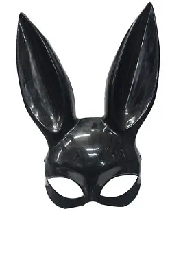 Adult Bunny Mask Black Masquerade Rabbit Mask Halloween Party Night Club Cosplay • £7.10