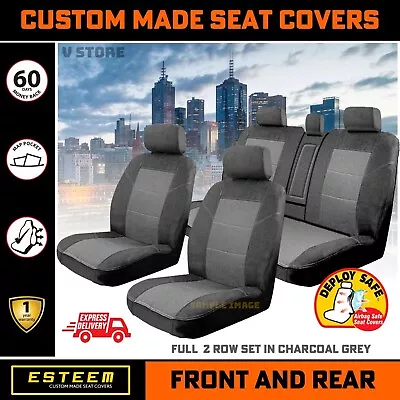 Custom Made Seat Covers For Ford Ranger PX XL XLS XLT WILDTRAK 2 ROWS 2015-22 CH • $175