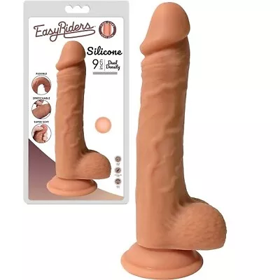 Easy Riders 9 Inch Dual Density Silicone Dildo With Balls Realistic Dong Sex Toy • $93.95