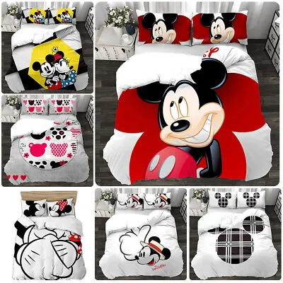 Mickey & Minnie Mouse Collection Single/Double/King Bed Quilt Cover Set  • £8.39
