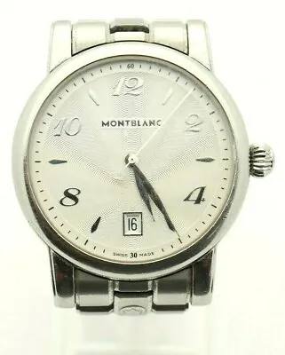 Montblanc 108761 Star Date Quartz Men's Silver Dial Watch Wrist Size: 6.5  • $1299.99