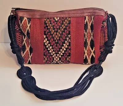 Nomads Purse Moroccan 100% Wool With Rope Strap Made In Morocco EUC • $15.99