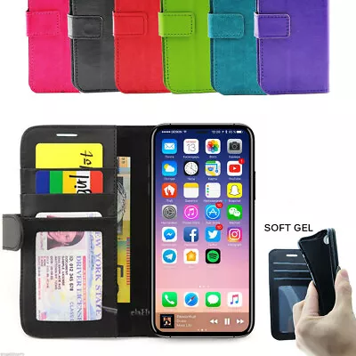 For IPhone X XS MAX Case Card Holder Leather Wallet Leather Flip Cover Stand • $6.52