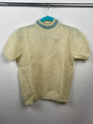 Vintage 70s Ladies Clothing H.I.S. Junior Women's Shirt Size S MOHAIR WOOL • $51.29