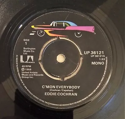 EDDIE COCHRAN~ C'MON EVERYBODY~ 7  Vinyl ~45rpm~UNITED ARTISTS UP 36121 ~ (#95) • £4.99