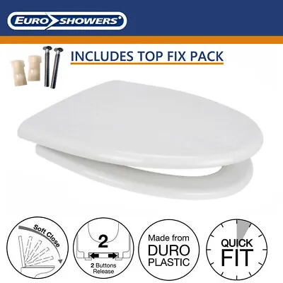 Euroshowers V Shape TOP FIX Soft Close Toilet Seat: Fits RAK Ella Venice Mistral • £39.79