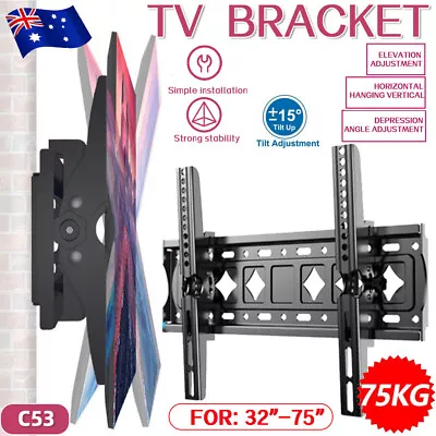 $27.59 • Buy Tv Wall Bracket Tilt Mount For 32 40 42 48 50 55 60 65 75 Inch Led Plasma Lcd Au
