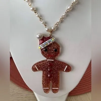 Betsey Johnson. Gingerbread Man With Santa Hat. • $45