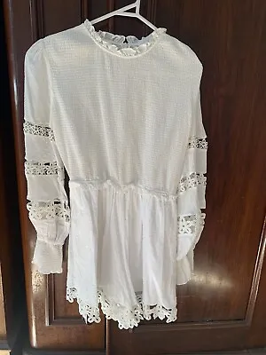 Zimmermann 1 White Playsuit Lace • $100
