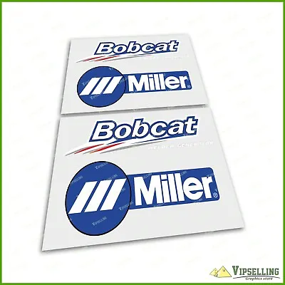 Miller Welder Generator BOBCAT Blue Laminated Decals Stickers Set • $27.70