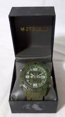 Zoo York Analog Digital Dual Time Military Field Watch With Box • $29.95