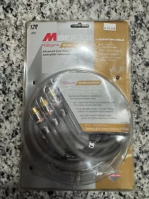 Monster MSB550SW MSeries M550SW Hi-Performance SUB Subwoofer Cable + Y 3.7M 12ft • $65