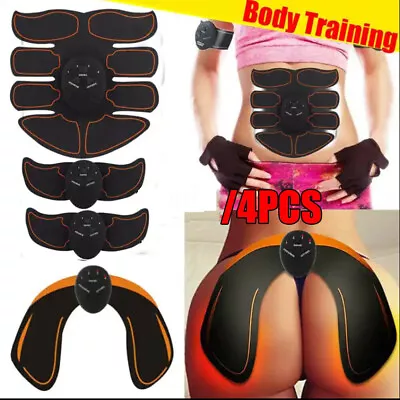 4pcs/set ABS Toning Belt Simulation Electric Muscle Toner Machine Burner Belly • $18.68