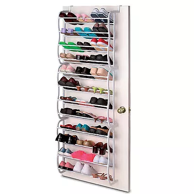 £14.95 • Buy 36 Pair Over Door Hanging Shoe Rack 12 Tier Shelf Organiser Storage Stand Holder