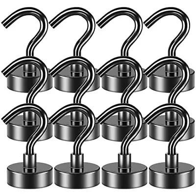 22Lbs 10 Pack Black Strong Magnet Hooks For Cruise Kitchen Workplace • $8.07