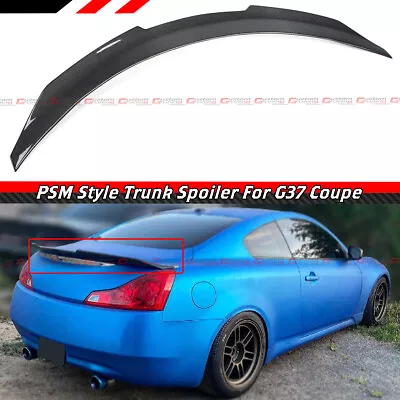 For 2008-2015 G37 2 Door Coupe Psm Style Carbon Fiber Rear Trunk Spoiler Wing • $162.99