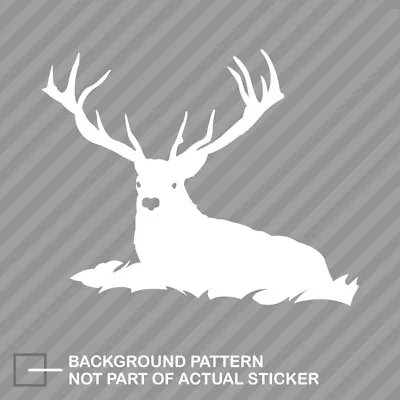$21.96 • Buy Buck Doe Deer Lying Down Sticker Die Cut Decal Hunting Hunter