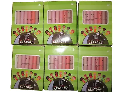 6 New Boxes Kids Crayons Skin Tones Colors Of The World Multi Pack Of 16 • $3