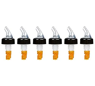 (Pack Of 6) Measured Liquor Pourers 0.5 Oz Clear Spout W/ Orange Tail Pourer • $21.88