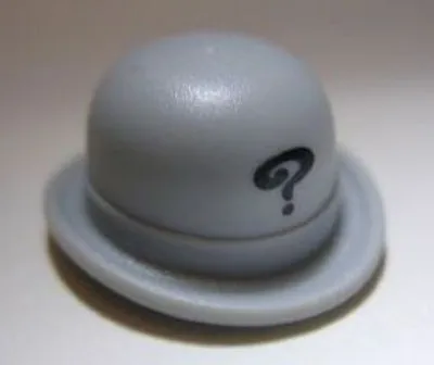 Lego - Minifig Headgear Riddler Hat Bowler W/ Black Question Mark - Gray  • $23.85
