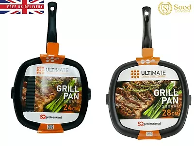 £10.49 • Buy Ultimate Grill Pan Carbon Steel Non Stick Ceramic Hob Halogen Gas Induction