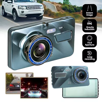 1080P Car Dash Camera Dual Front Rear Video DVR Recorder Night Vision G Sensor • $29.99