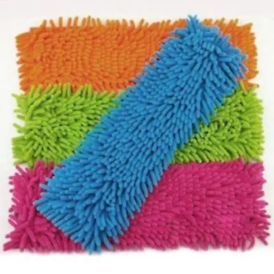 Micro Fiber Floor Mop Cleaner Blue Extendable Refill Head Laminate Tile Wet Dry • £4.99