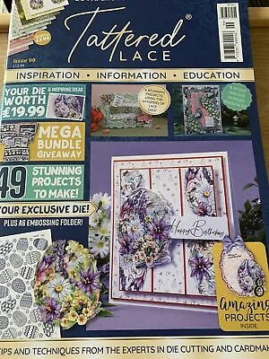 Tattered Lace Magazine Issue 99 Brand New With Papers- Dies- Embossing Folder • £9.99