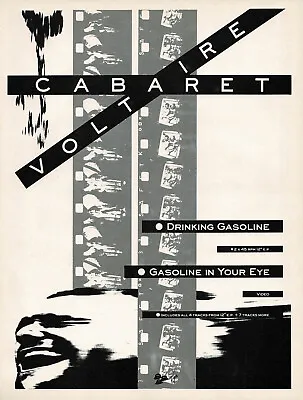 Cabaret Voltaire Drinking Gasoline Album Poster Trade Print Ad 1980s Original • $34.95