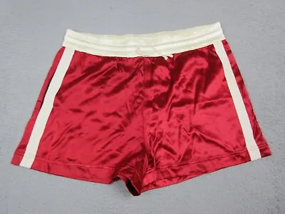 VINTAGE Polo Ralph Lauren Sport Shorts Mens Medium Red Satin Boxing 32X14 • $68.85