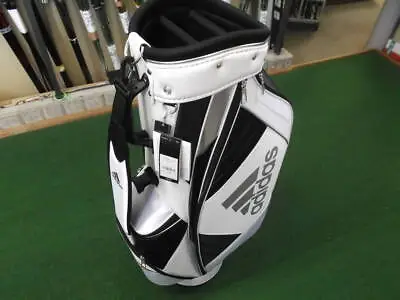 Adidas Lightweight Mast Hub Caddy Bag HA3203 WH BK Golf Bag From Japan • $237.16