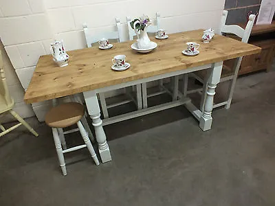 Refectory Reclaimed Farmhouse Painted Extending Dining Table Bespoke Sizes • £725