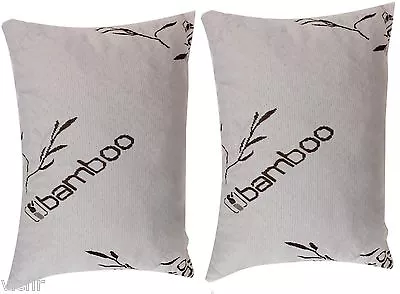 Set Of 2 Queen Bamboo Cover Shredded Memory Foam Pillow100% WashableUSA Made • $46.99