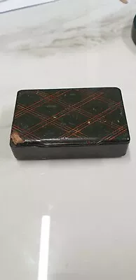 Antique Mauchline Tartan Ware Snuff Box • £40