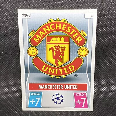 2021-22 Topps Match Attax UCL & Europa ⚽️ Manchester United Team Badge Logo #28 • $3.95