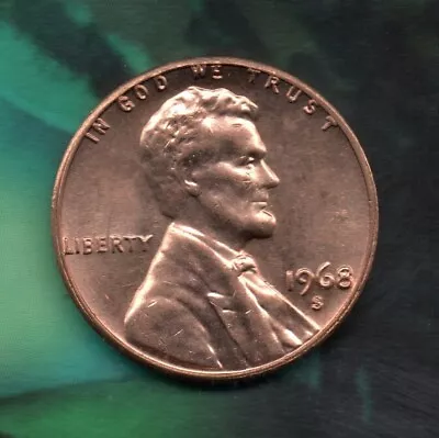 1968 S Uncirculated Lincoln Memorial Cent • $1.10